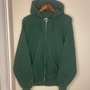 Russell Athletic Forest Green Zip-Up Hoodie